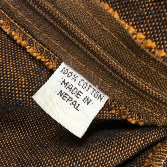 The Collection Royal Womens Large Skirt Brown Orange Crochet Inlays Cotton NWT - Picture 8 of 13